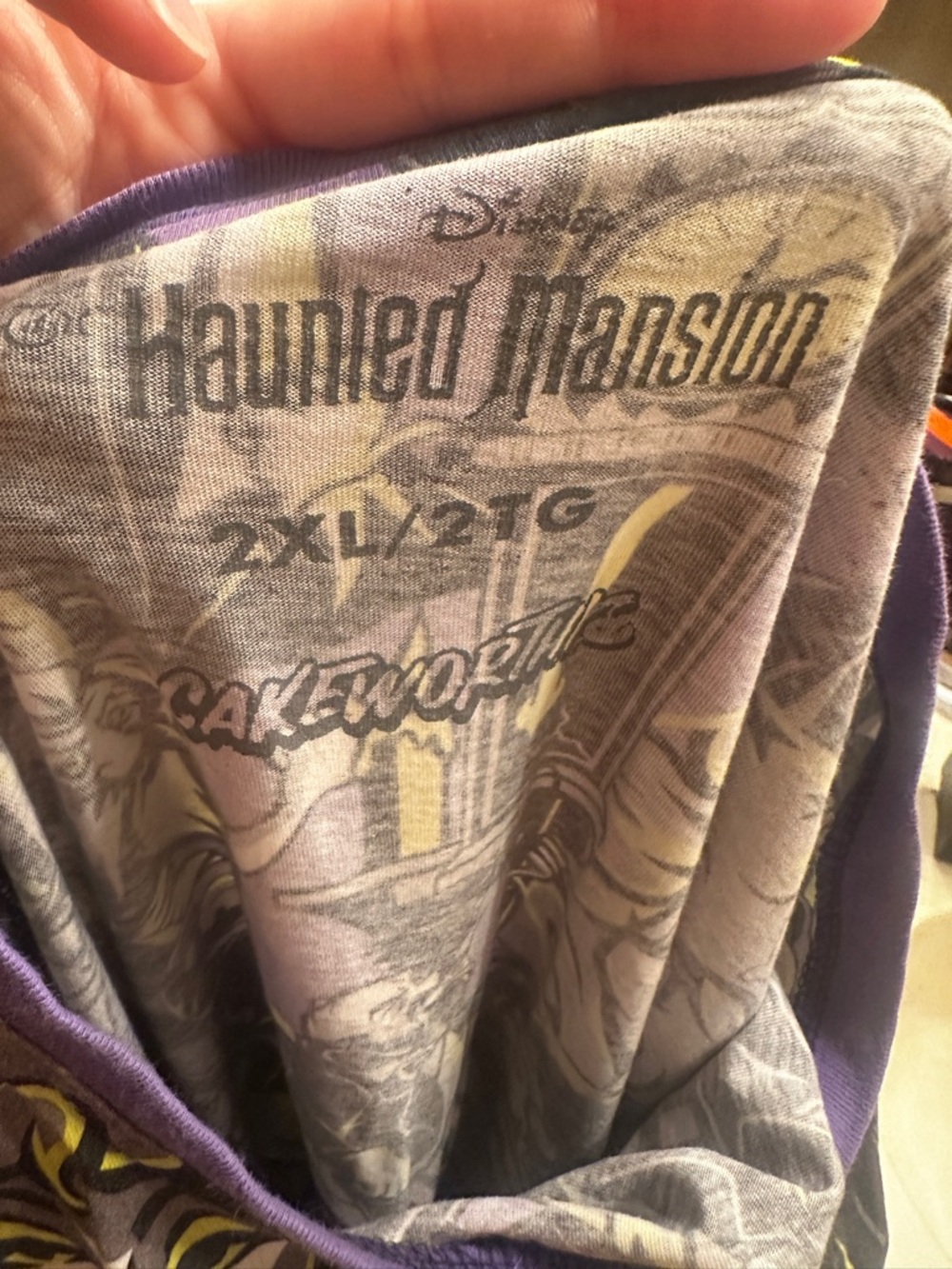Cakeworthy Disney Haunted Mansion Graphic Tee in Purple and Yellow Accents - Picture 2 of 2